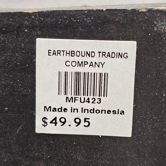 New Earthbound Trading Co Artisan Folk Art Wood Mirror Wall Hand Made Elephant - Picture 16 of 16